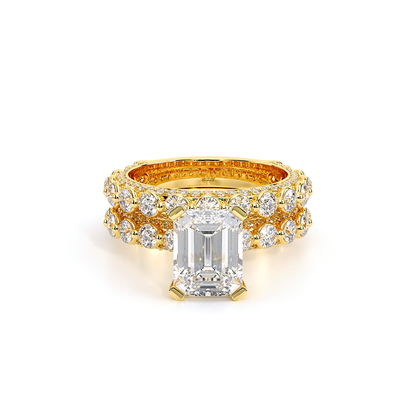 Verragio Pave Emerald Engagement Ring
