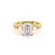 Verragio Three-Stone Emerald Engagement Ring