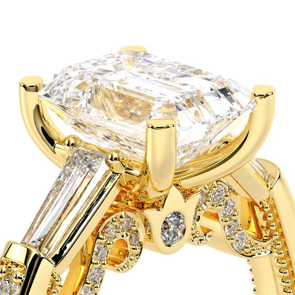 Verragio Three-Stone Emerald Engagement Ring
