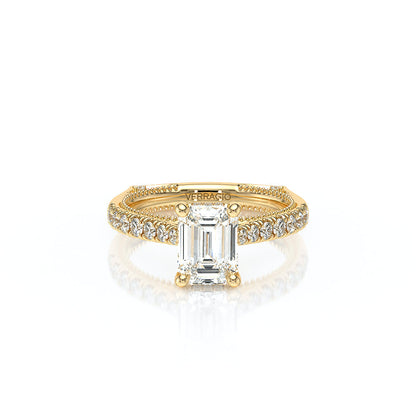 Verragio Halo Emerald Engagement Ring