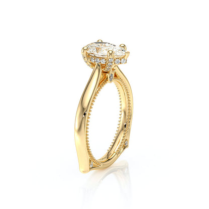Verragio Halo Pear Engagement Ring