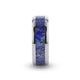 MALONE Men's Titanium Wedding Ring with Blue Lapis Inlay & Beveled Edges - 8mm