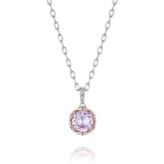 Tacori Blushing Rose Bloom Crescent Pendant
