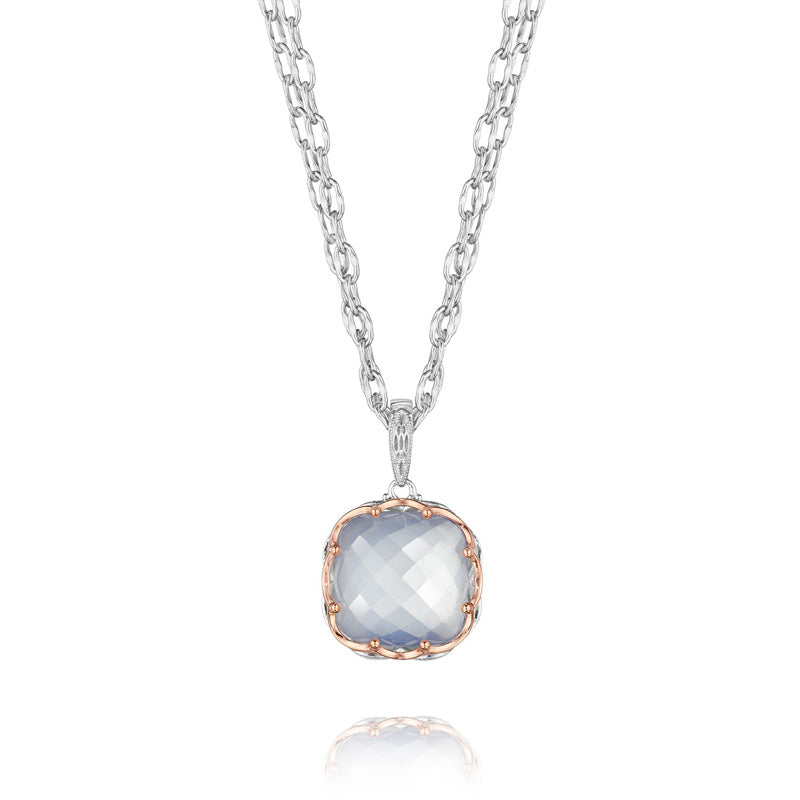 Tacori Classic Rock Woven Crescent Basket Gem Pendant