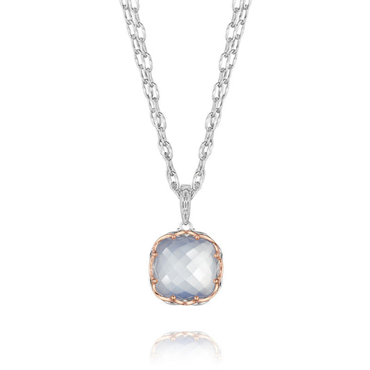 Tacori Classic Rock Woven Crescent Basket Gem Pendant