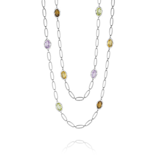 Tacori Color Medley Candy Drop Gem Double Chain Necklace