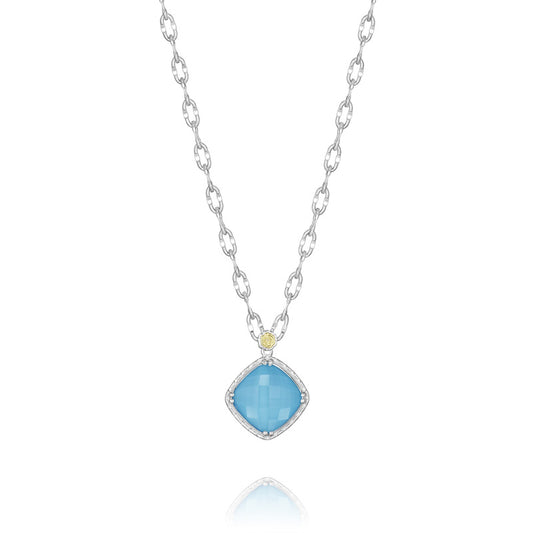 Petite Gem Pendant featuring Neo-Turquoise
