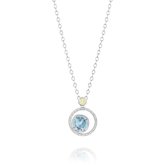 Bold Bloom Necklace featuring Sky Blue Topaz