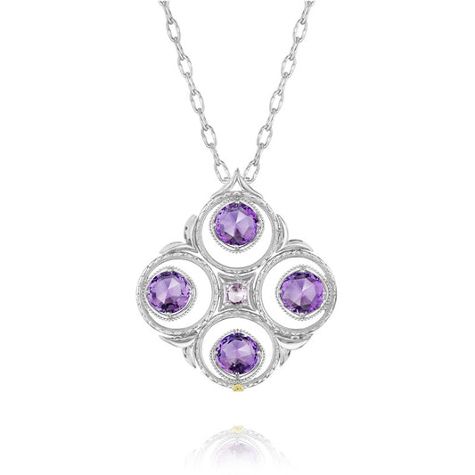 Tacori Lilac Blossoms Bold Silver Crescent Bloom Necklace