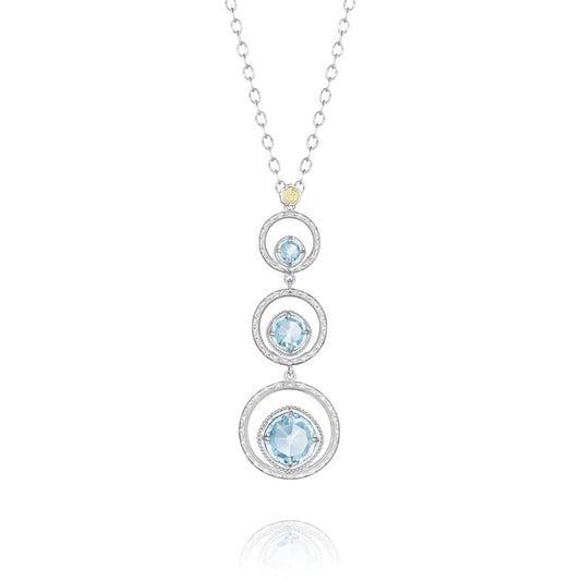 Skipping Stone Necklace featuring Sky Blue Topaz