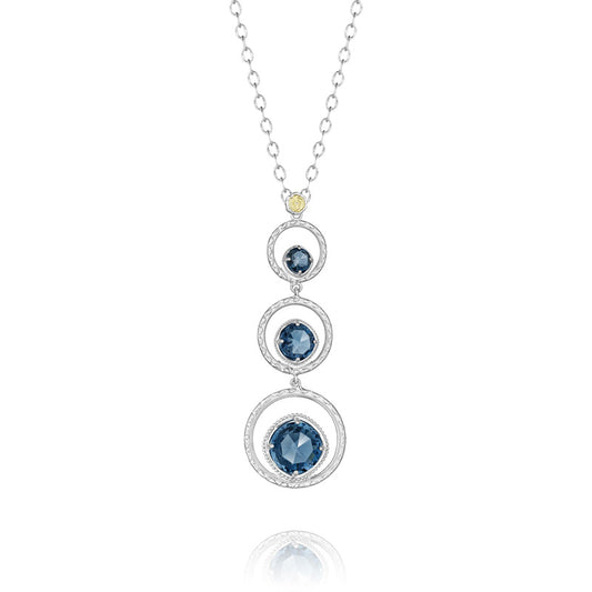 Skipping Stone Necklace featuring London Blue Topaz