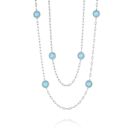 38" Raindrops Necklace featuring Neo-Turquoise