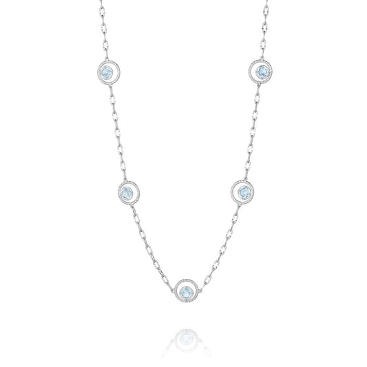 Floating Drops Necklace featuring Sky Blue Topaz