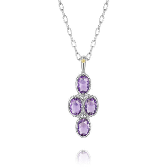 Tacori Lilac Blossoms Oval Simply Gem Pendant