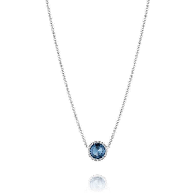 Floating Bezel Necklace featuring London Blue Topaz
