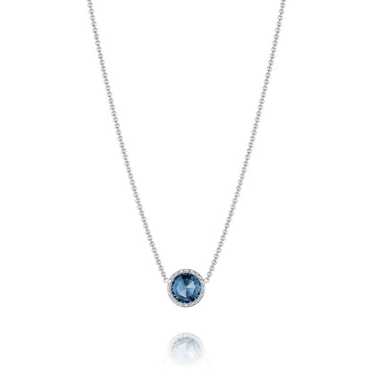 Floating Bezel Necklace featuring London Blue Topaz