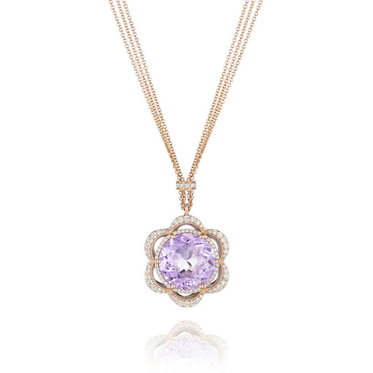 Tacori Tacori Vault Floral Gem Pendant in Rose Amethyst