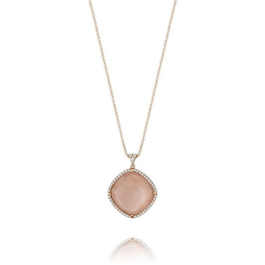 Tacori Moon Rosé Pave Cushion Pendant