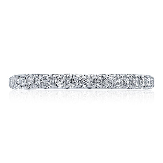 French Pav�� Diamond Wedding Band - 2mm