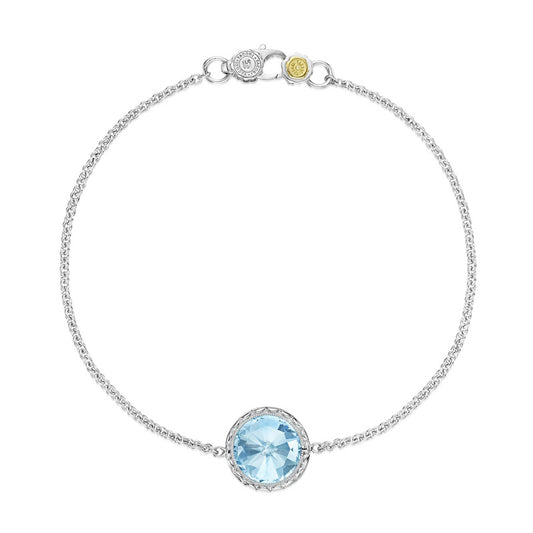 Floating Bezel Bracelet featuring Sky Blue Topaz