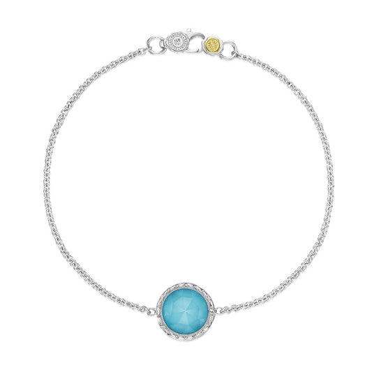 Floating Bezel Bracelet featuring Neo-Turquoise