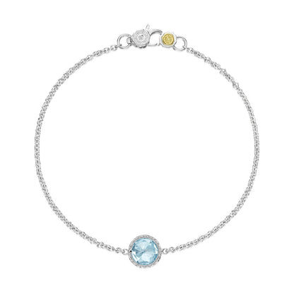 Petite Floating Bezel Bracelet featuring Sky Blue Topaz
