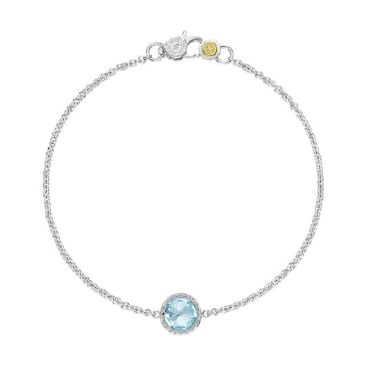 Petite Floating Bezel Bracelet featuring Sky Blue Topaz