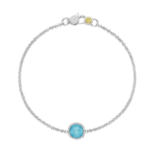 Petite Floating Bezel Bracelet featuring Neo-Turquoise