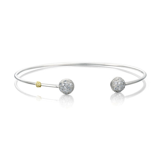 Tacori Silver Wire Dew Drop Cuff featuring Pave Diamonds