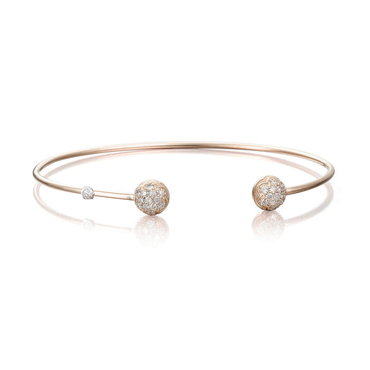 Tacori Pink Wire Dew Drop Cuff featuring Pave Diamonds