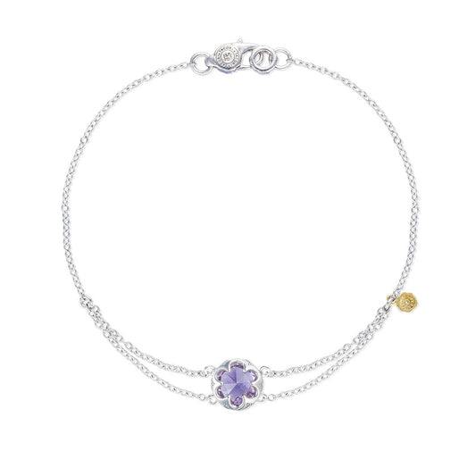 Petite Split Chain Bracelet featuring Amethyst