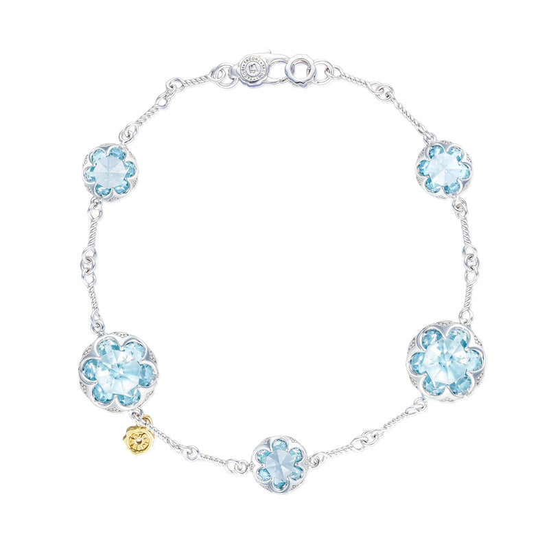 Multi Gem Chain Bracelet featuring Sky Blue Topaz