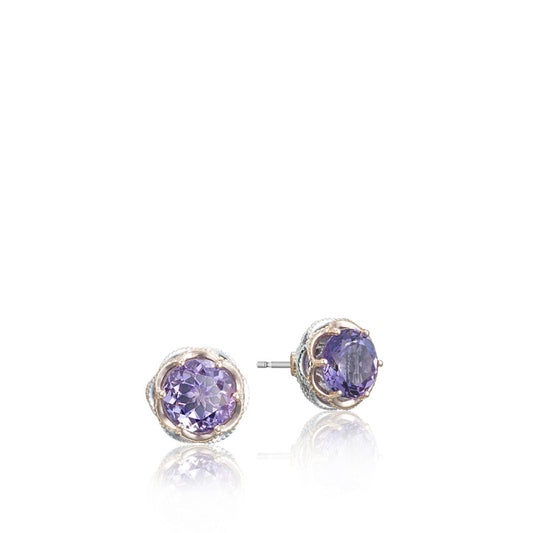 Crescent Crown Studs featuring Amethyst SE105P01