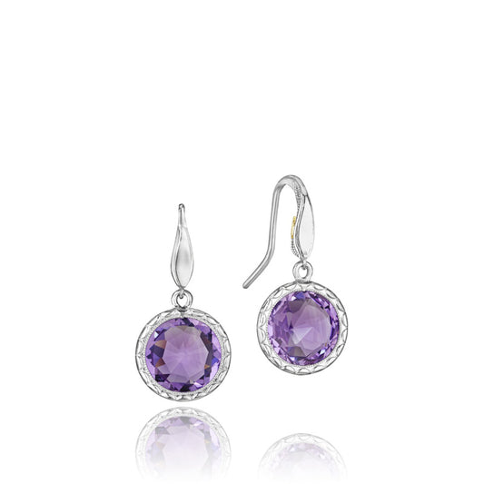 Simply Gem Drop Earrings featuring Amethyst