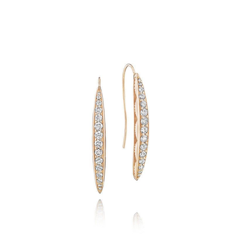 Pav&eacute; Surfboard Drop Earrings se201p