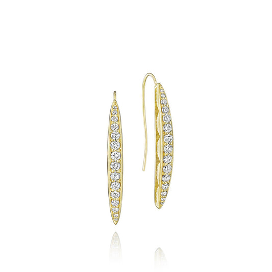 Pav&eacute; Surfboard Drop Earrings se201y