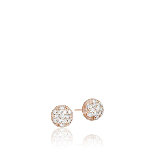 Petite Dew Drop Stud featuring Pav&eacute; Diamonds SE203P