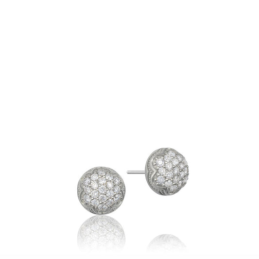 Dew Drop Stud featuring Pav&eacute; Diamonds