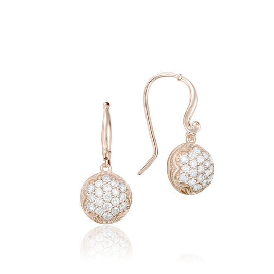Dew Drop Earrings featuring Pav&eacute; Diamonds SE205P