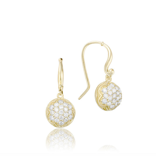 Dew Drop Earrings featuring Pav&eacute; Diamonds SE205Y