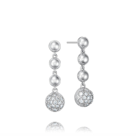 Cascading Drop Earrings featuring Pav&eacute; Diamonds