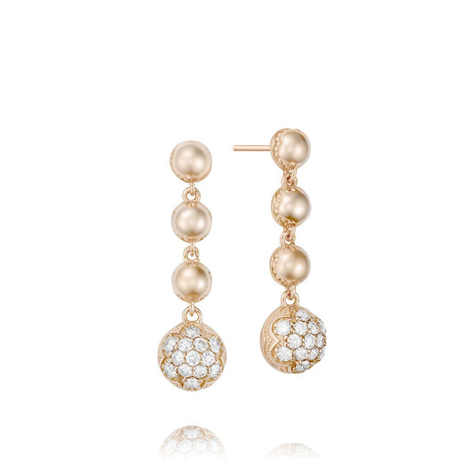Cascading Drop Earrings featuring Pav&eacute; Diamonds SE206P