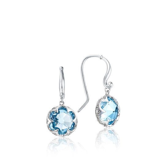 Crescent Drop Earrings featuring Sky Blue Topaz