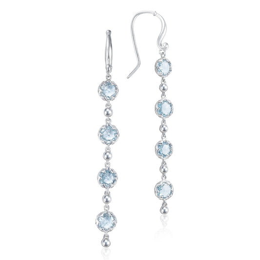 Rain Drop Earrings featuring Sky Blue Topaz