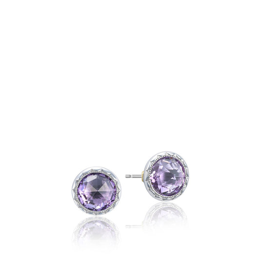Bezel Studs featuring Amethyst