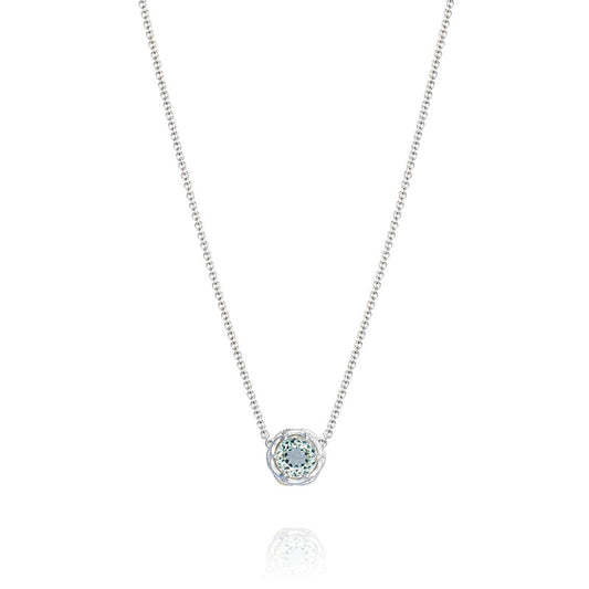 Crescent Station Necklace featuring Prasiolite