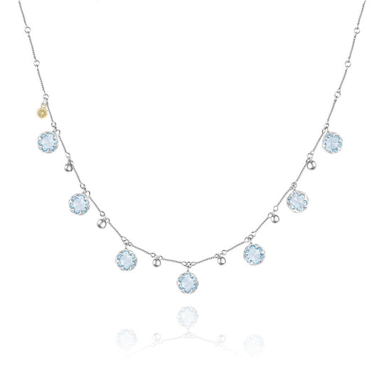 Multi-Gem Drop Necklace featuring Sky Blue Topaz