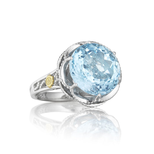 Crescent Gem Ring featuring Sky Blue Topaz