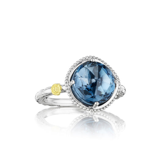 Bold Simply Gem Solitaire Ring featuring London Blue Topaz