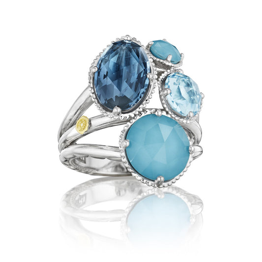 Precious Cluster Ring featuring Assorted Gemstones